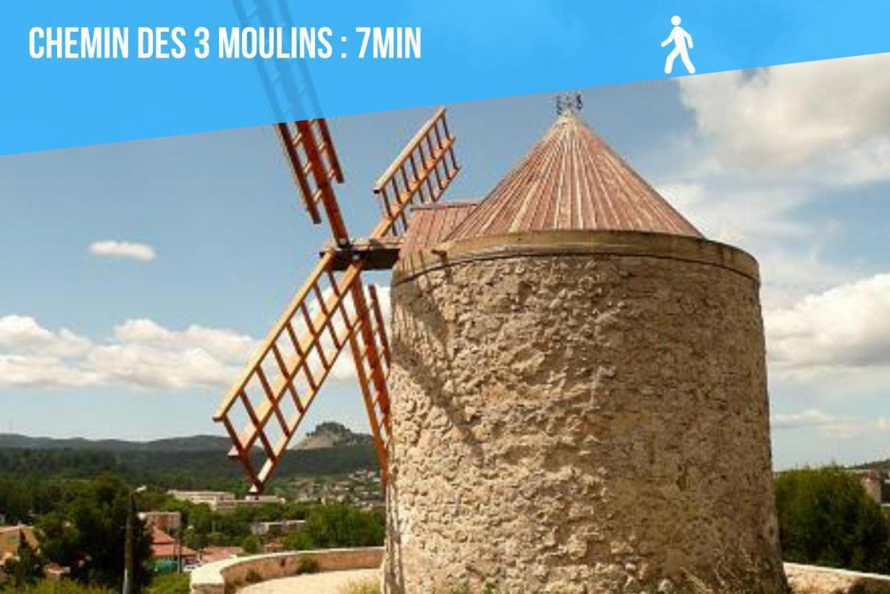 Mont Ventoux - Terrasse - Vue Degagee - Linge De Qualite - Fibre - Confort Gardanne Esterno foto